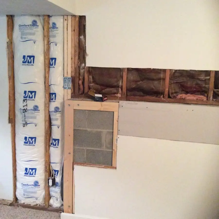 Wall insulation replacement during Contents Cleaning & Restoration in La Grange